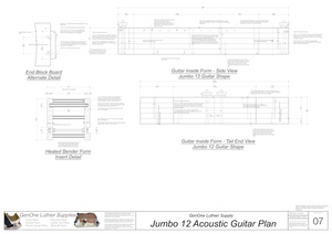 J-200 12-String Guitar Plans Guitar Plans Inside Form Side Views