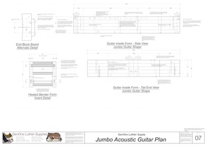 J-200 Guitar Plans Inside Form Side Views