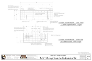 Soprano 14 Bell Ukulele Plans Inside Form Side Views