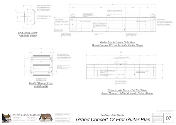 Grand Concert 12 Fret Guitar Form Package - GenOne Luthier Services