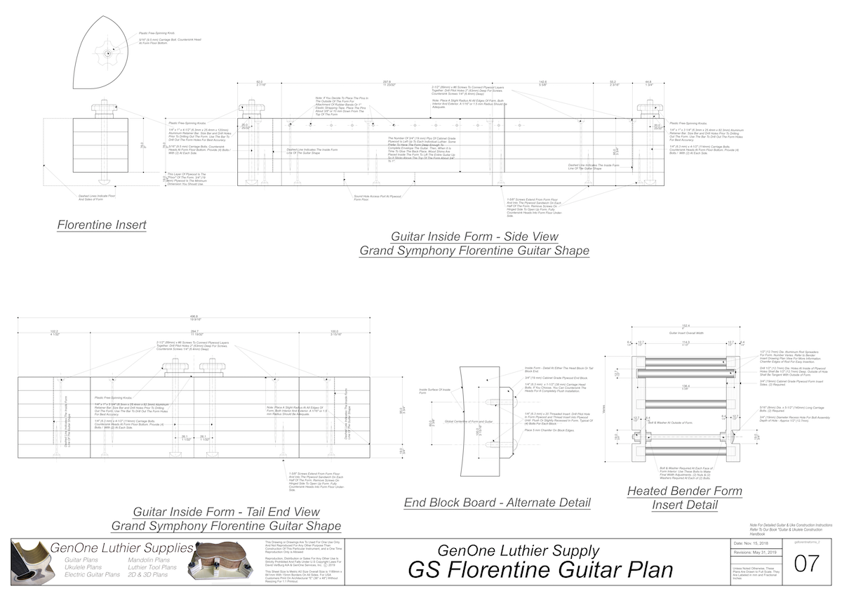 Grand Symphony Florentine Guitar Form Package Front and Side Views