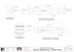 Copy of Grand Symphony V-Brace Guitar Form Package Front and Side Views