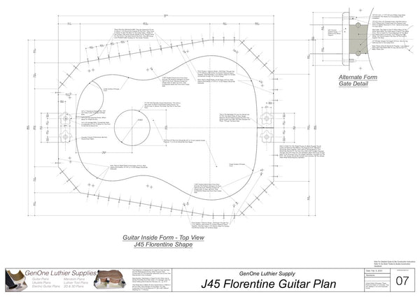 J45 Guitar Form Package - GenOne Luthier Services