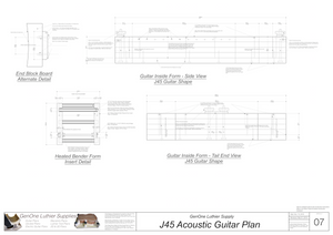 J45 Guitar Form Package Front and Side Views