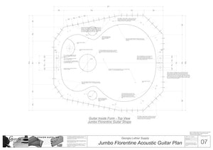 J200 Florentine Guitar Form Package Top View