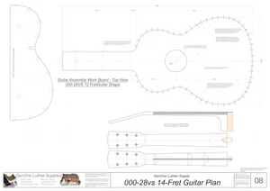 000-28vs 14 Fret Guitar Plans Guitar Plans Workboard & Heated Bender Form Inserts