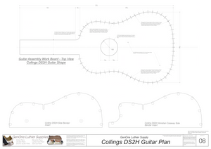 Collins DS2H Guitar Plans Workboard & Heated Bender Form Inserts