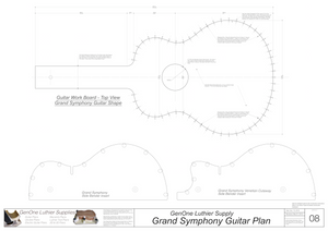 Grand Symphony Guitar Plan Workboard & Heated Bender Form Inserts