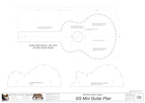 GS Mini Guitar Plans Workboard & Heated Bender Form Inserts