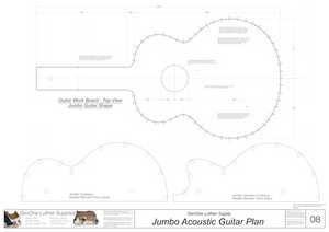 J-200 Guitar Plans Workboard & Heated Bender Form Inserts