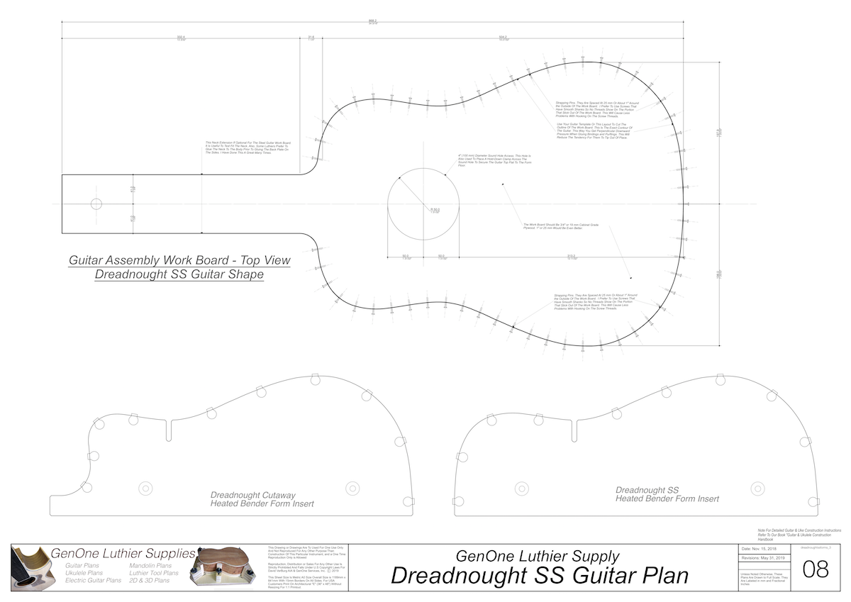 Dreadnought SS Guitar Form Package Workboard