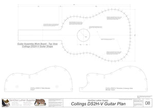 Collings DS2H V-Brace Guitar Plans Form Package Workboard