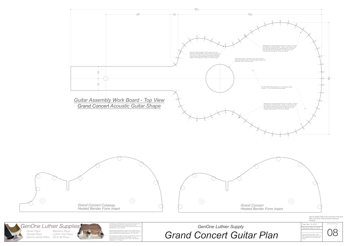 Grand Concert Guitar Form Package Workboard