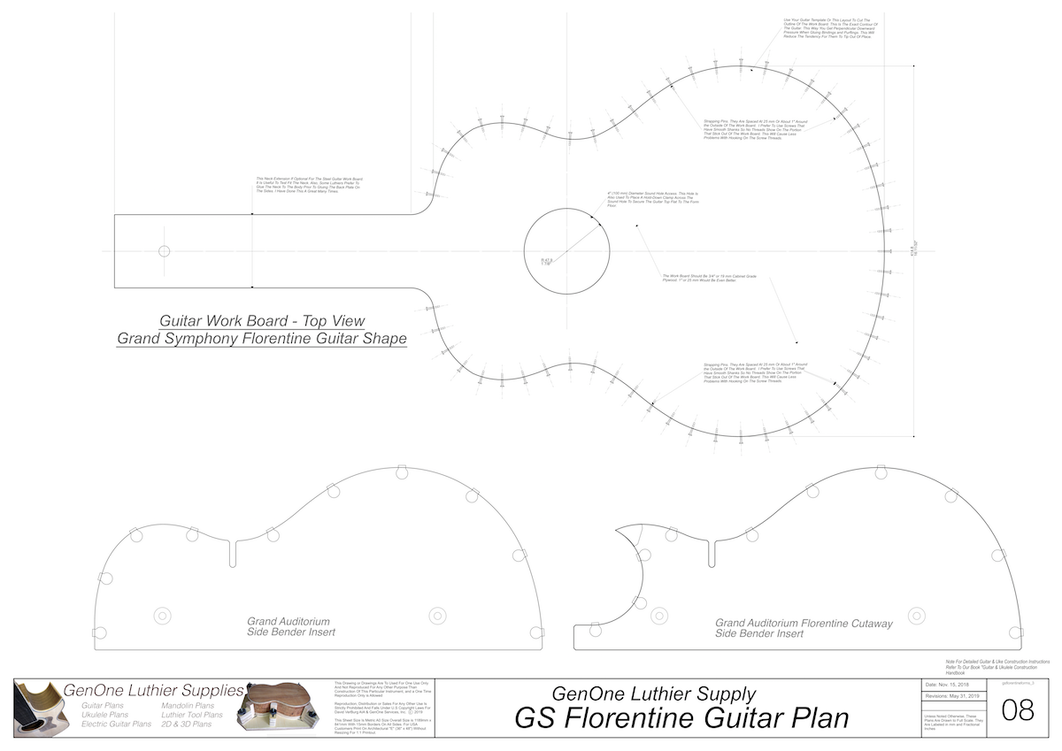 Grand Symphony Florentine Guitar Form Package Workboard