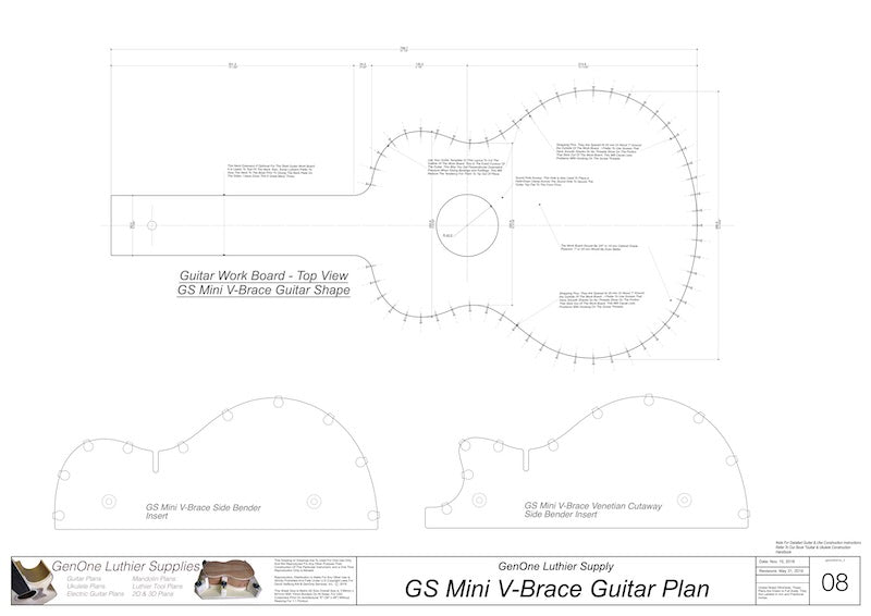 GS Mini V-Brace Guitar Form Package Workboard