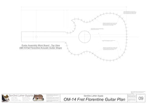 OM-14 Florentine Fret Guitar Form Package Workboard