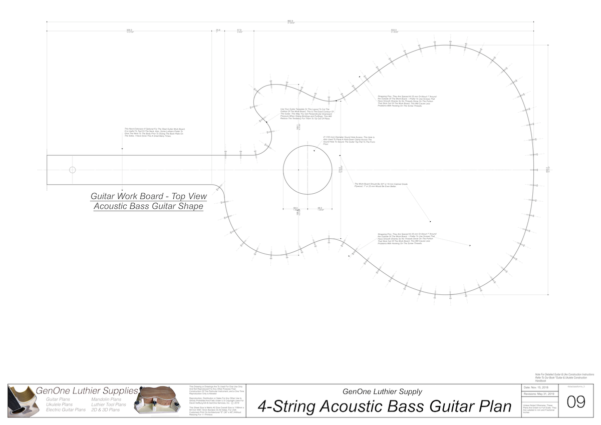 4-String Acoustic Bass Guitar Plans Workboard