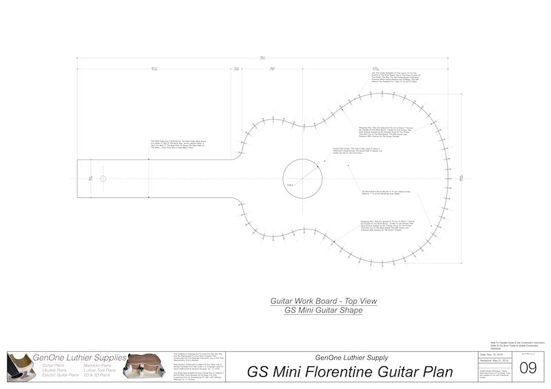 GS Mini Florentine Guitar Form Package Workboard