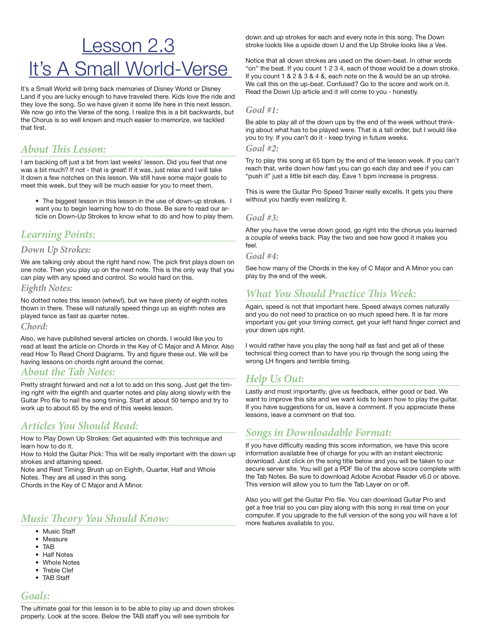 Beginner Guitar Lessons