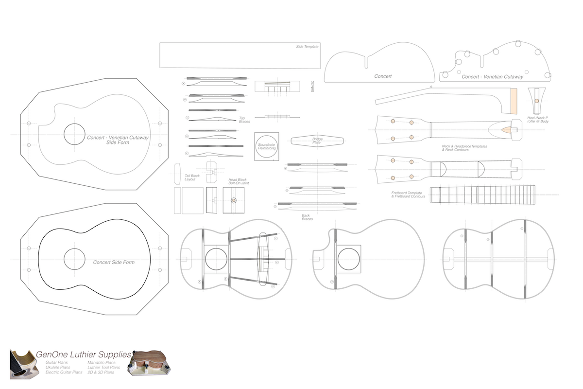 Soprano 14 Ukulele 2D CNC Files