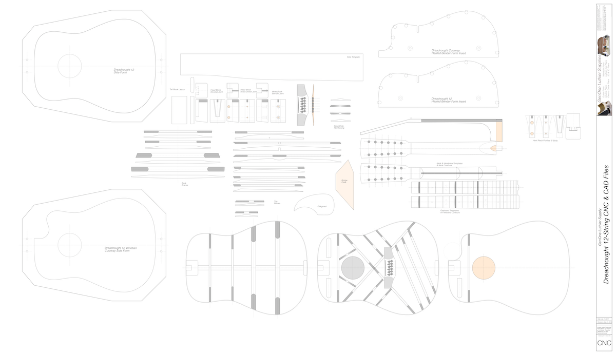 Dreadnought 12-String 2D CNC Files