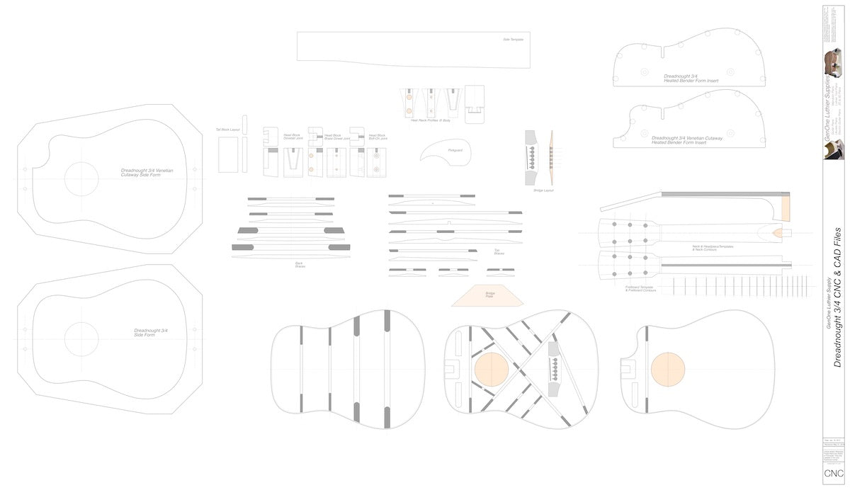 Dreadnought 3/4 2D CNC Files