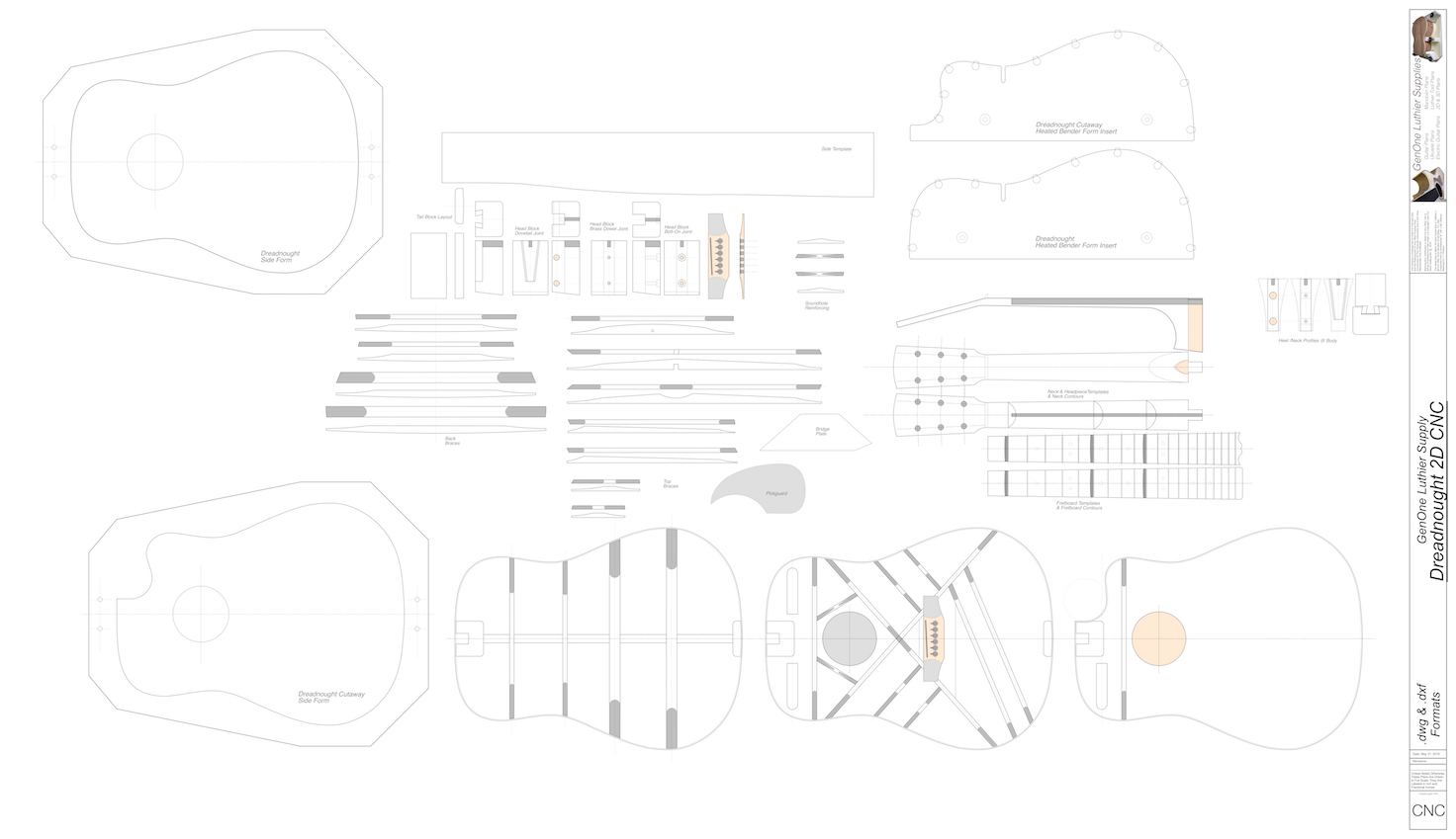 Dreadnought 2D CNC Files