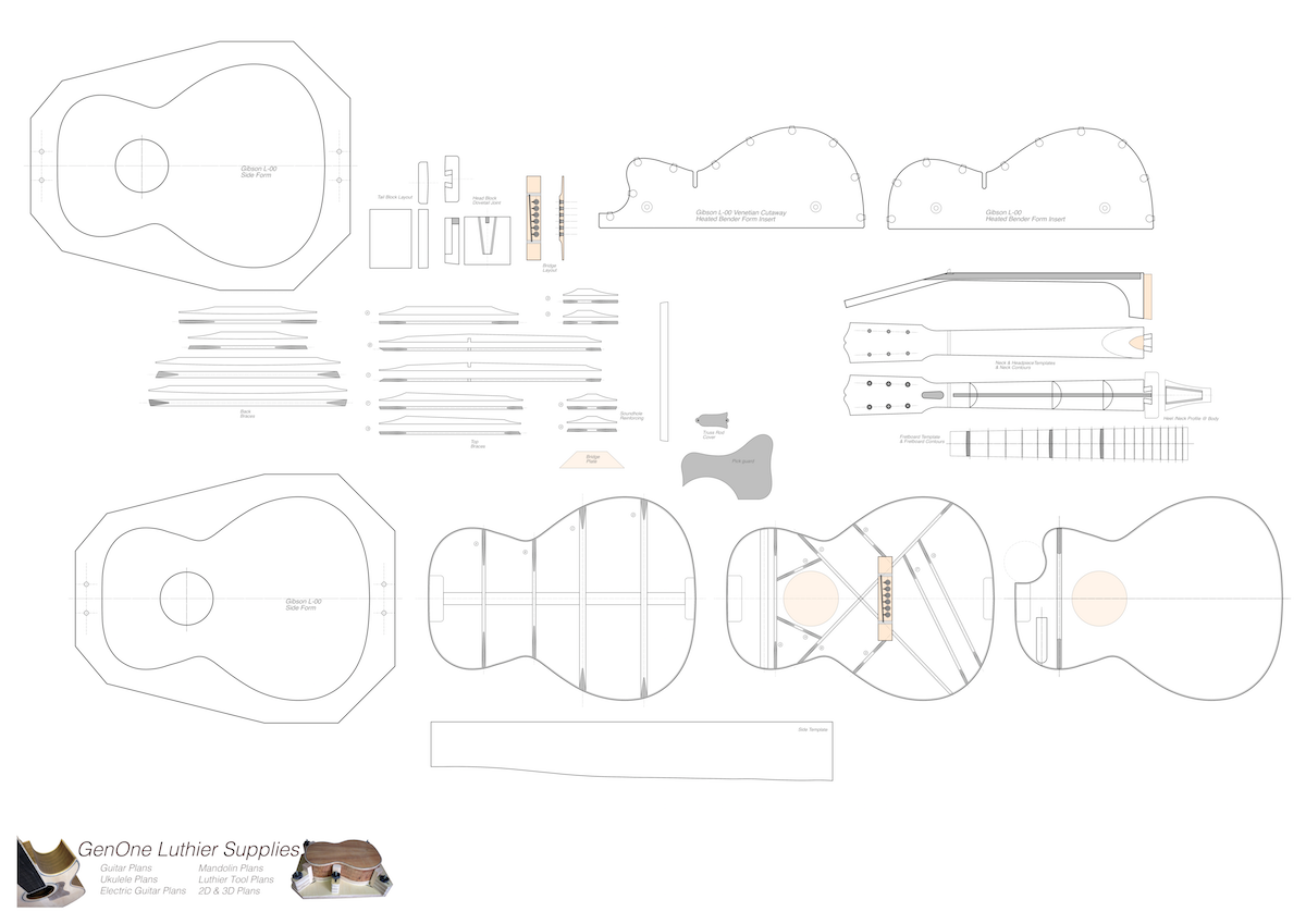 Gibson L-00 2D CNC Files