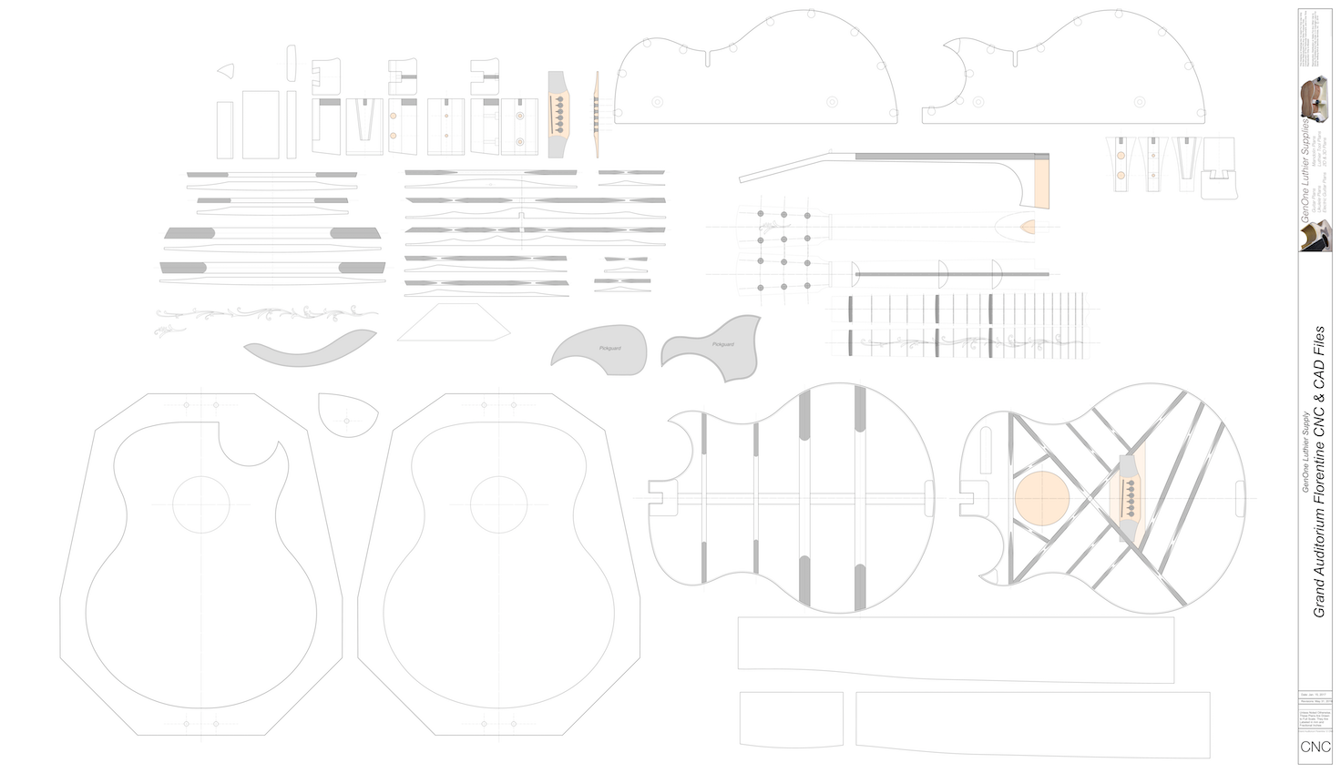 Grand Auditorium Florentine 2D CNC Files