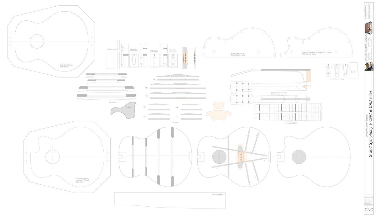 Grand Symphony V-Brace 2D CNC Files