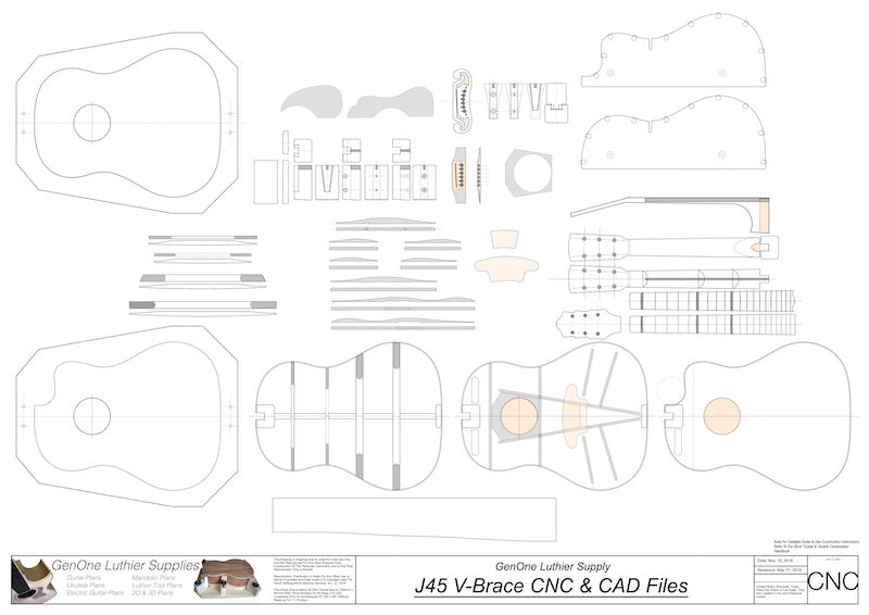 J45 V-Brace 2D CNC Files