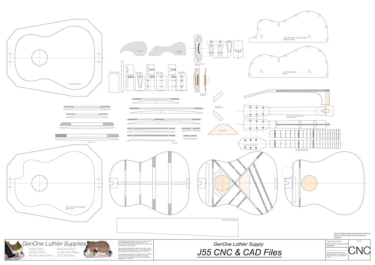 Gibson J55 2D CNC File Contents