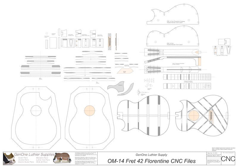 OM-12 Fret 42 Florentine 2D CNC Files