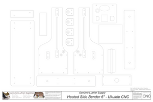 Heated Side Bender Plans 6" - Ukulele CNC File Content