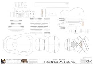 0-28vs Guitar Plans 2d CNC Files Content