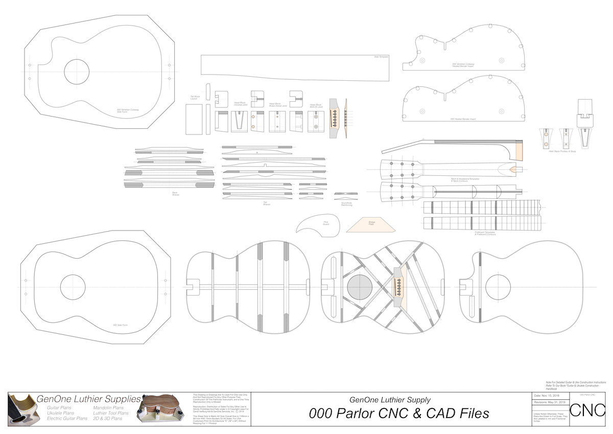Parlour guitar plans top