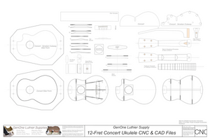 Concert 12 Ukulele Plans 2D CNC File Content
