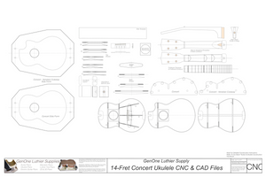 Concert 14 Ukulele Plans 2D CNC File Content