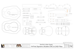 Soprano 14 Ukulele Plans 2D CNC File Content
