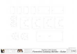 Florentine Cutaway Bender - Guitar: 2D CNC Files Content