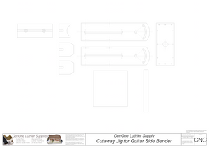 Cutaway Attachment for Heated Guitar Bender Plans 2D CNC Files Content