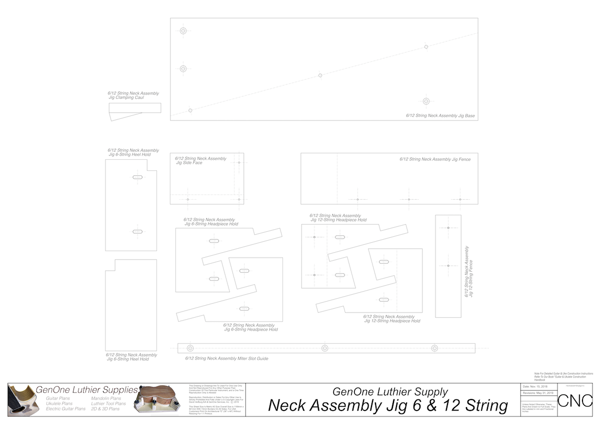 Neck Assembly Jig - Guitar 2D CNC Files