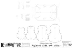 Adjustable Inside Form Plans - Ukulele 2D CNC Files
