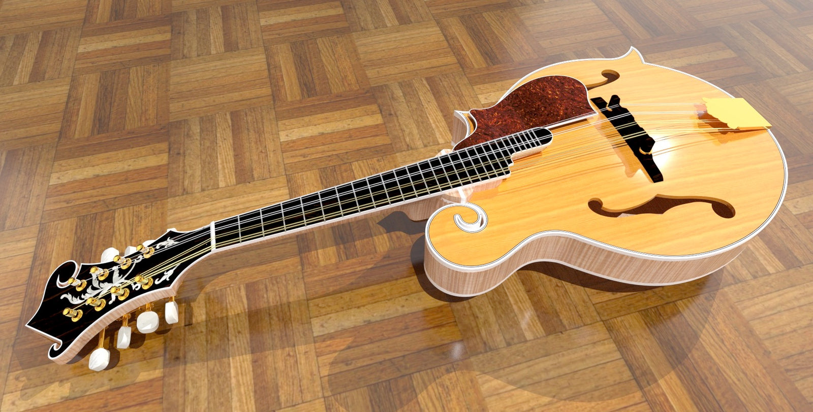 F5 Lloyd Loar Mandolin 3D CNC Files. Overall View 1