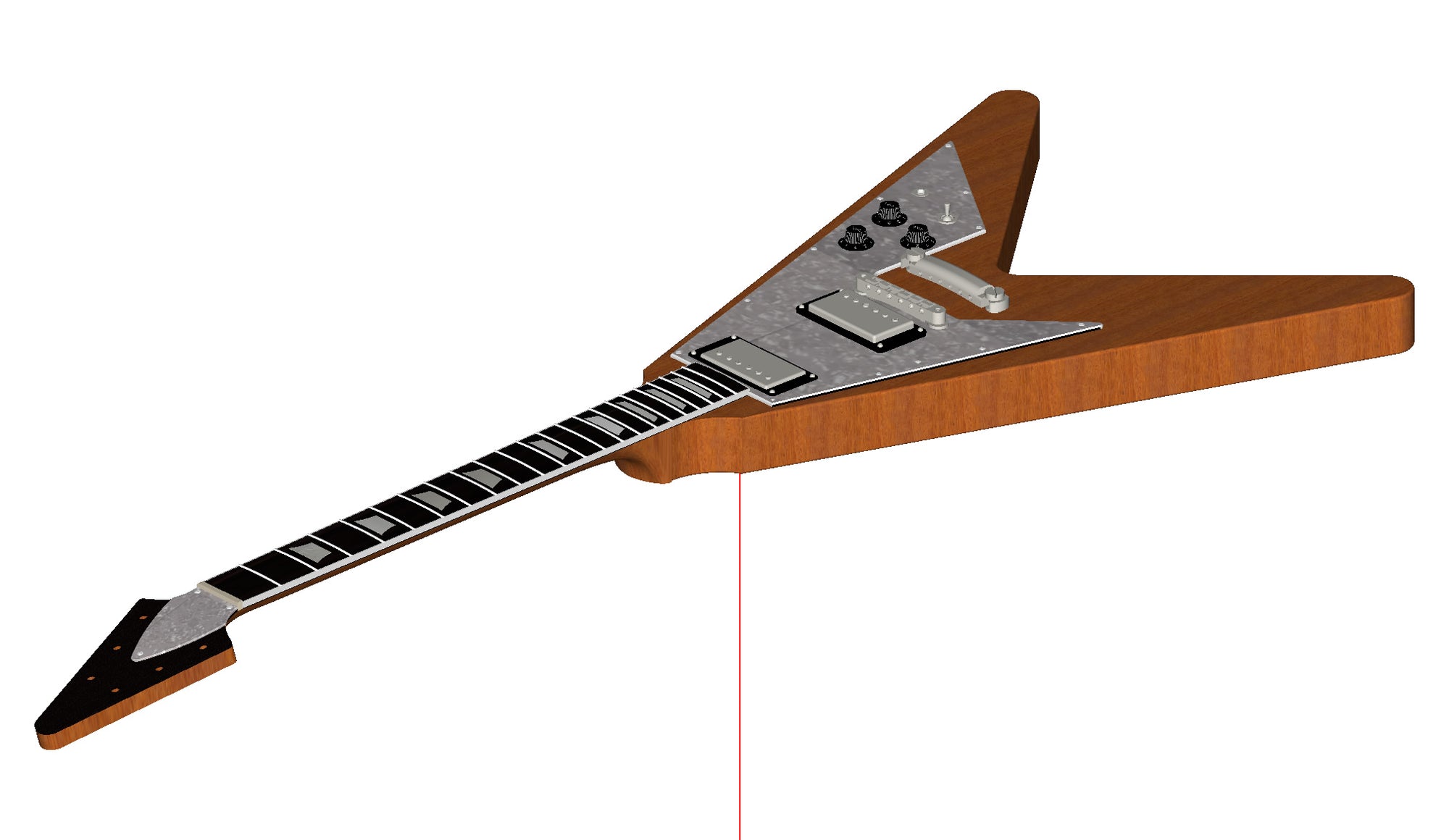 Gibson Flying V 3D CNC Files Complete Guitar