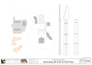 Solid Body Electric Guitar #6 2D CNC Files