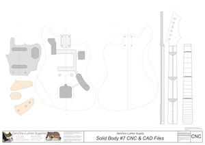 Solid Body Electric Guitar #7 2D CNC Files