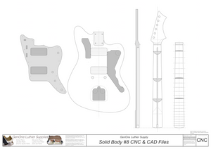 Solid Body Electric Guitar Plan #8 2D CNC File Content