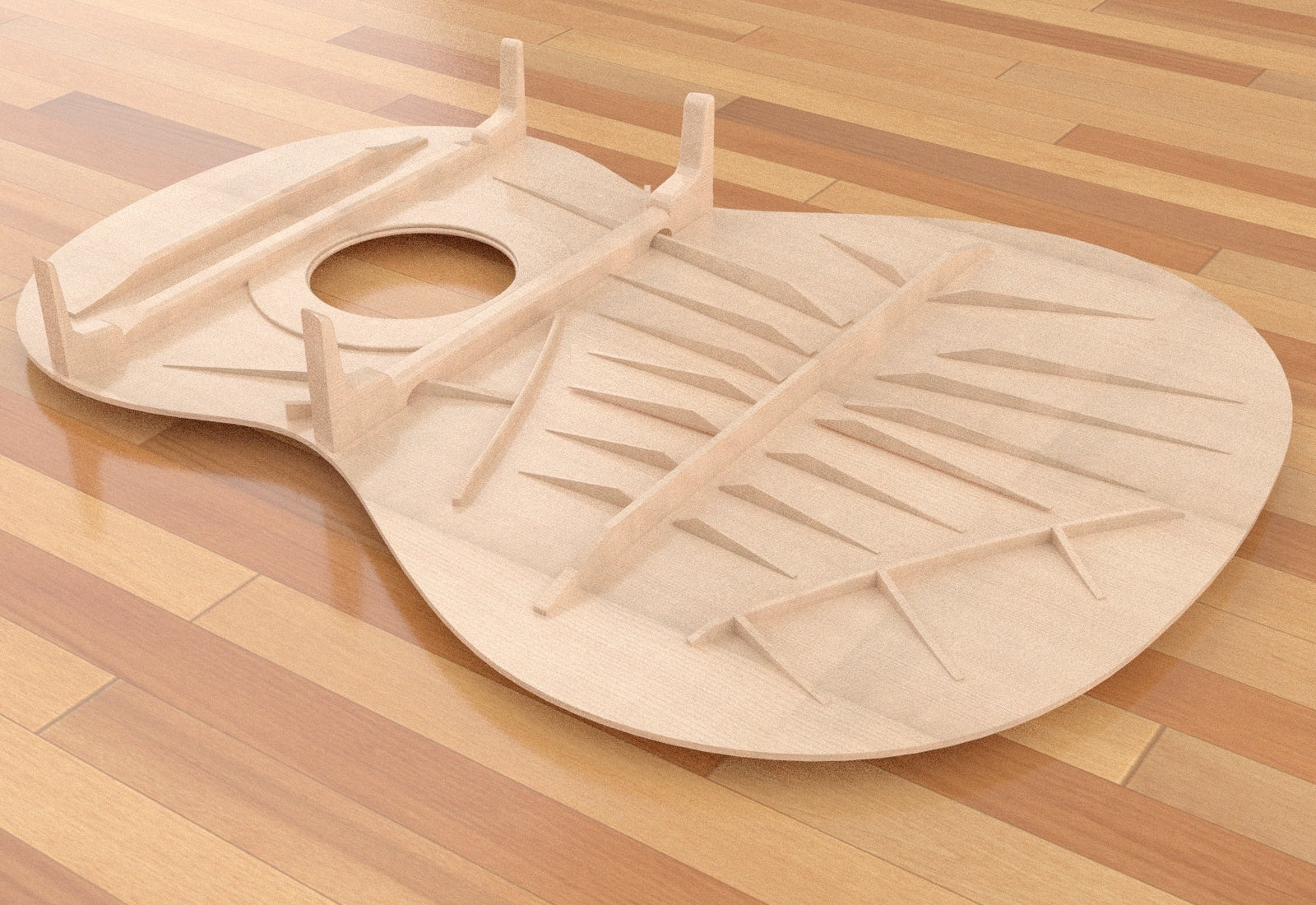 Classical Guitar Plans - Kasha Bracing 650mm