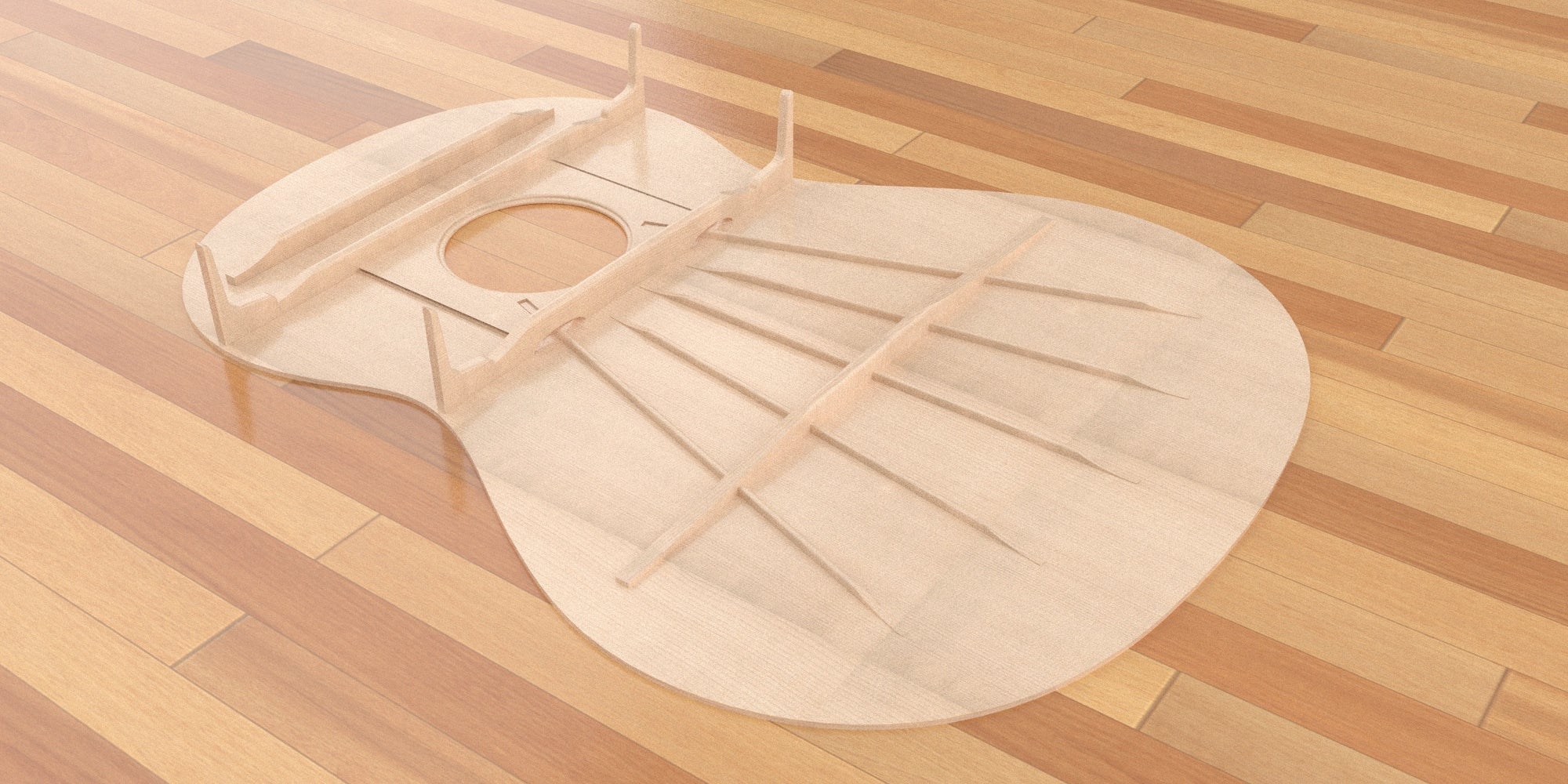 Classical Guitar Plans - Bouchet Bracing 650mm 2D CNC Files